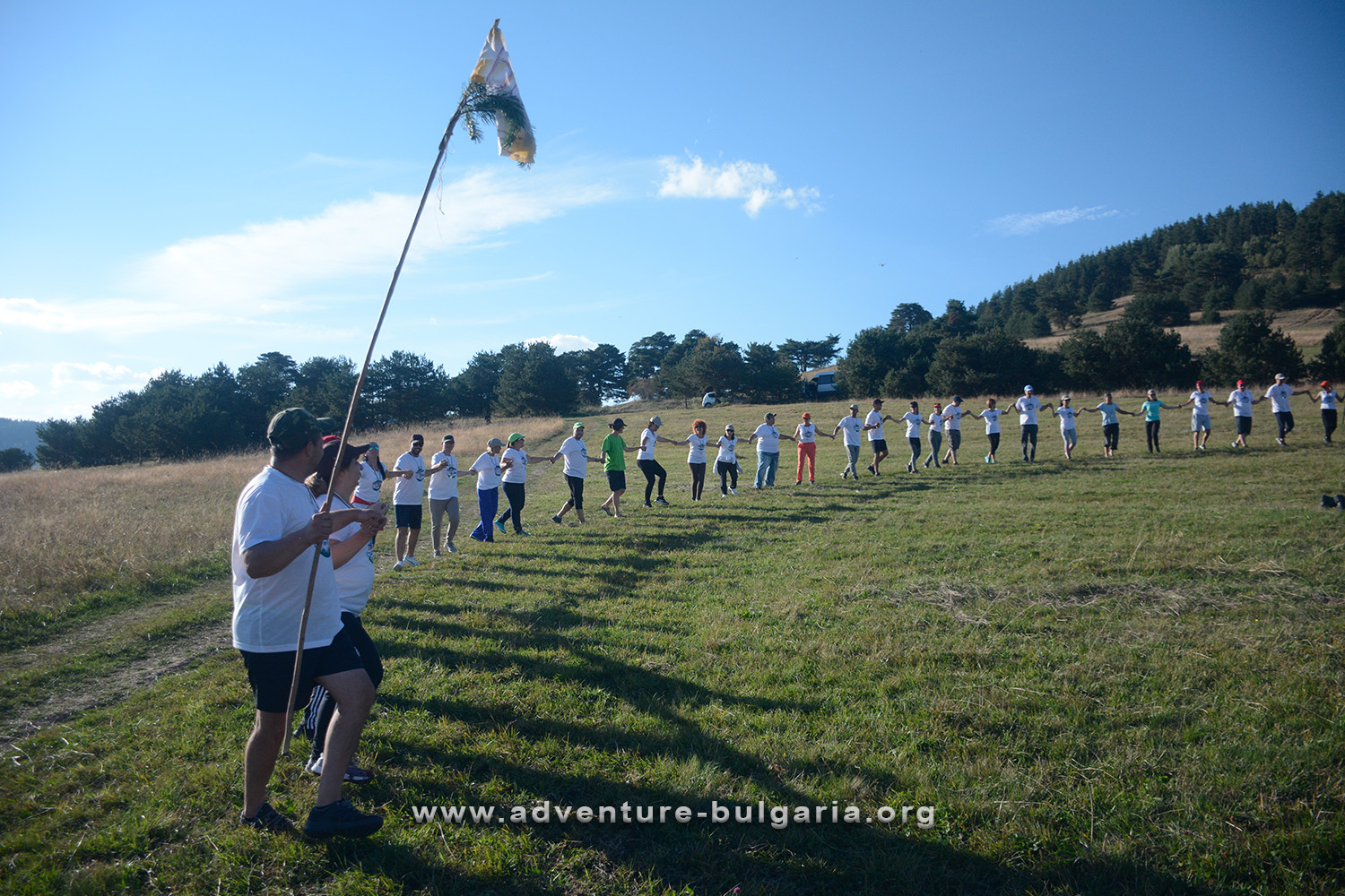 Team building games in central Bulgaria.