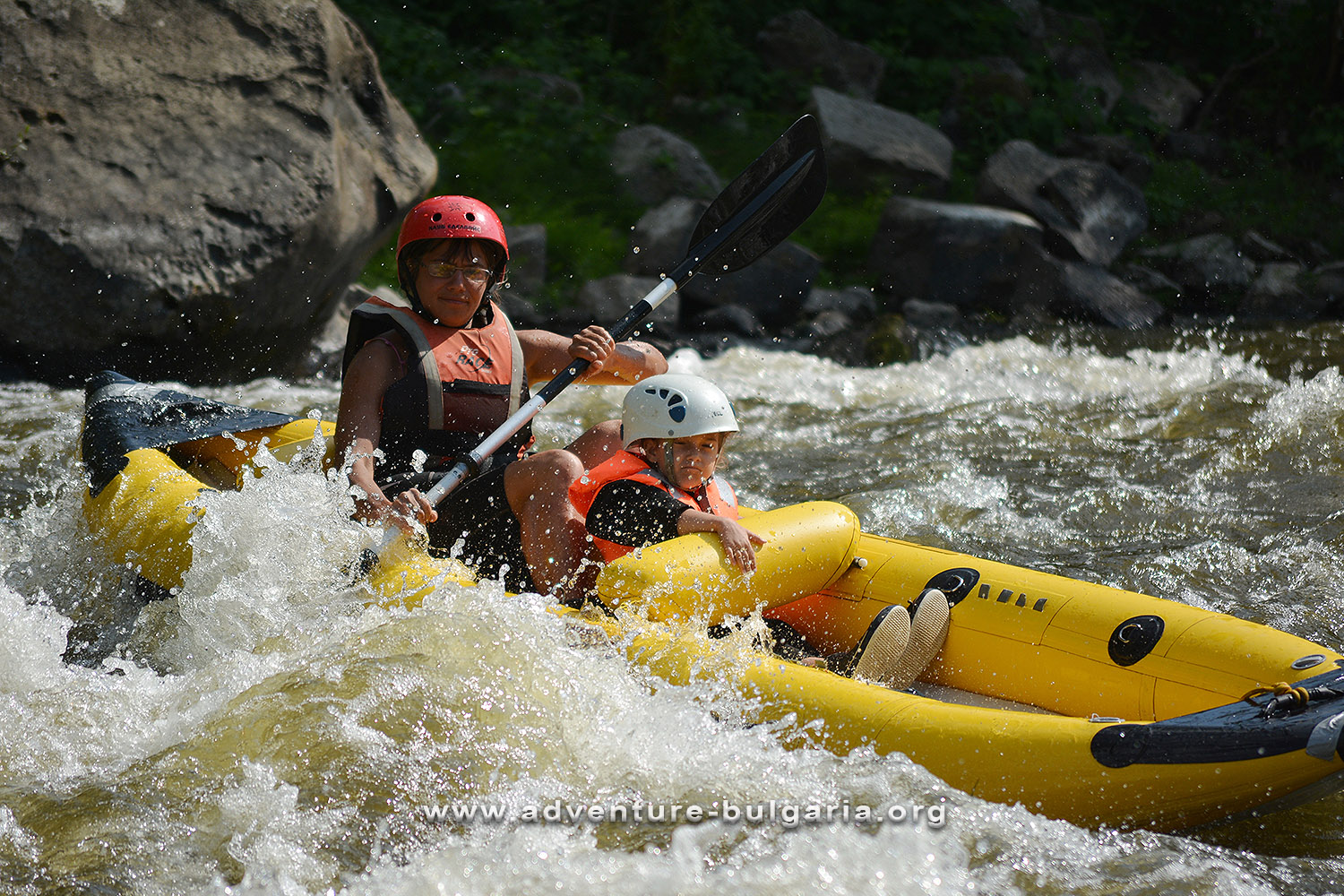 Kayaking on the Vardar River, Macedonia